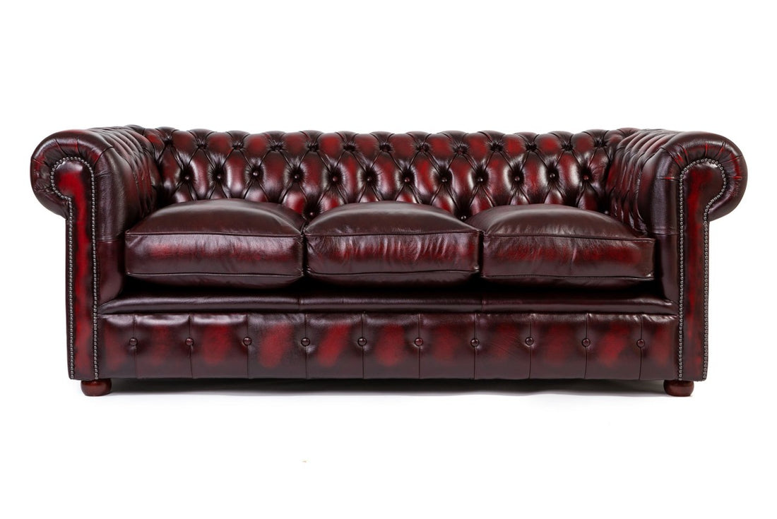 Divano Chesterfield Club Nuovo Originale Inglese 3 posti bordeaux
