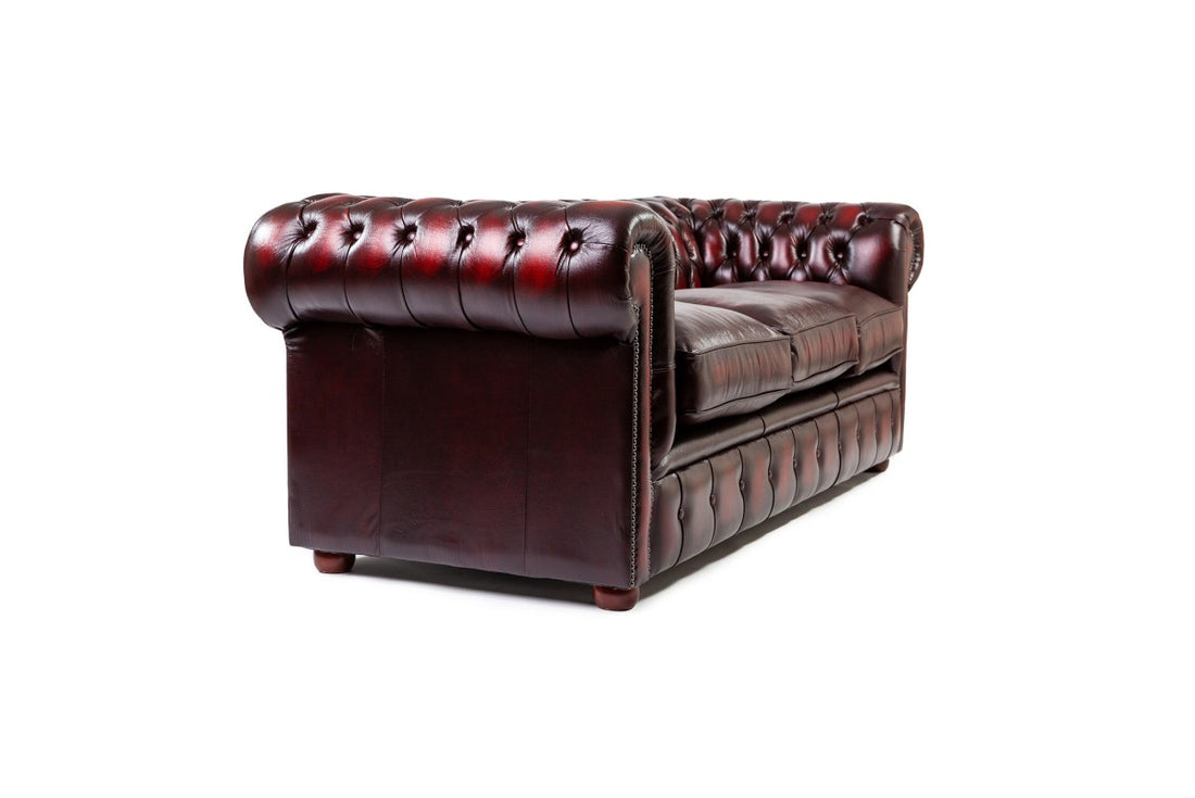 Divano Chesterfield Club Nuovo Originale Inglese 3 posti bordeaux