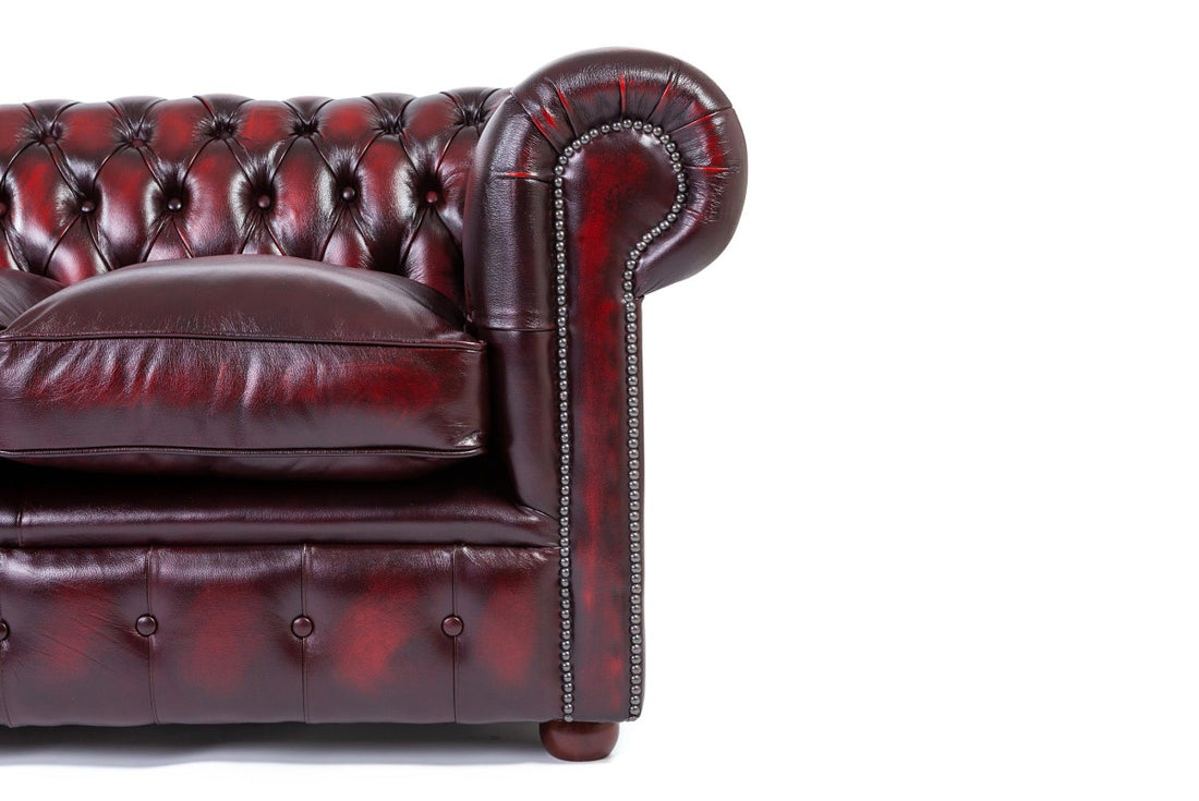 Divano Chesterfield Club Nuovo Originale Inglese 3 posti bordeaux