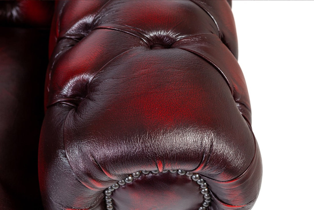 Divano Chesterfield Club Nuovo Originale Inglese 3 posti bordeaux