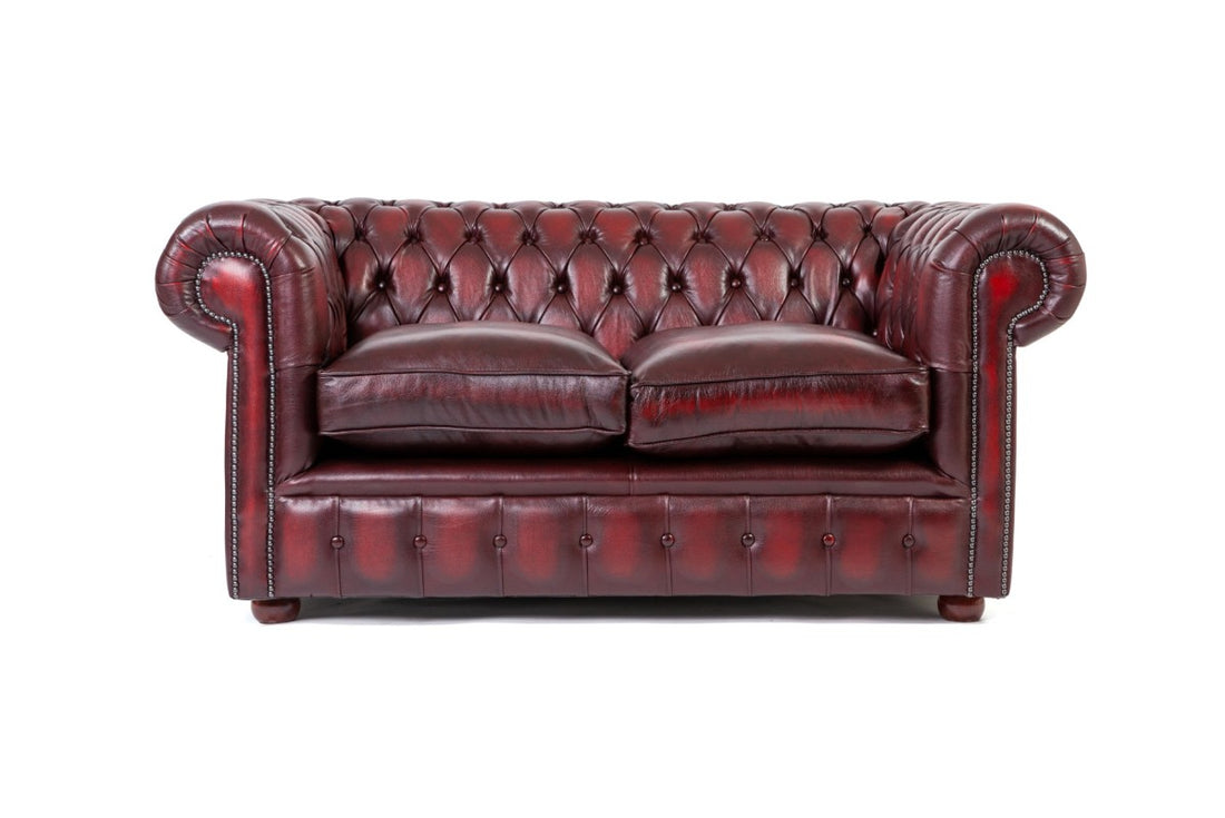 Divano chesterfield club nuovo originale inglese 2 posti bordeaux