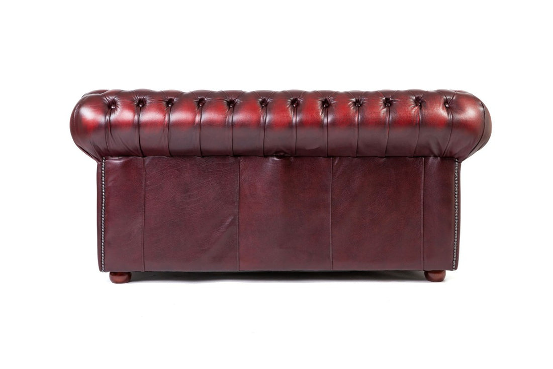 Divano chesterfield club nuovo originale inglese 2 posti bordeaux