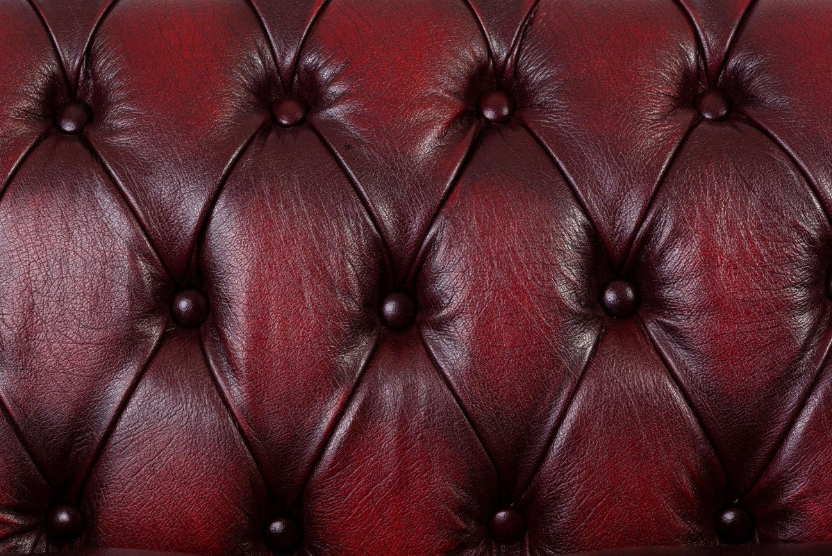 Divano chesterfield club nuovo originale inglese 2 posti bordeaux - Antichità Sale
