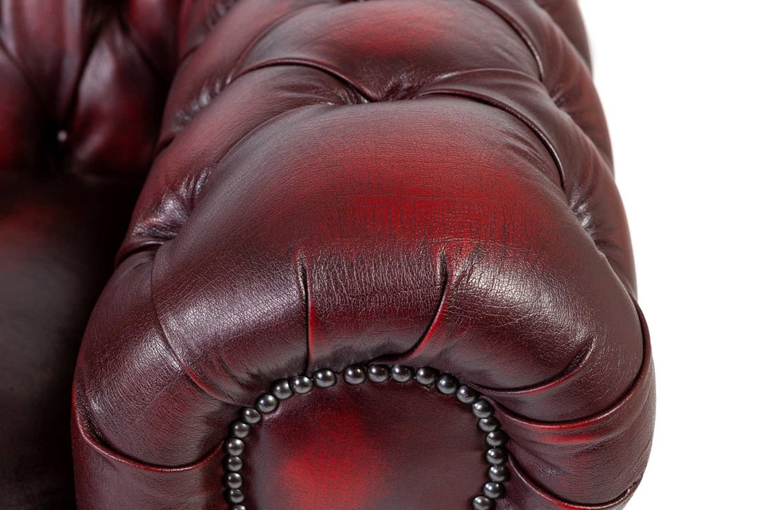 Divano chesterfield club nuovo originale inglese 2 posti bordeaux