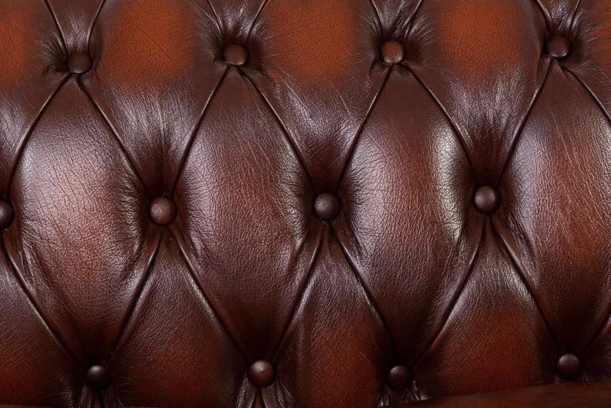 Divano chesterfield club nuovo originale inglese 2 posti marrone - Antichità Sale