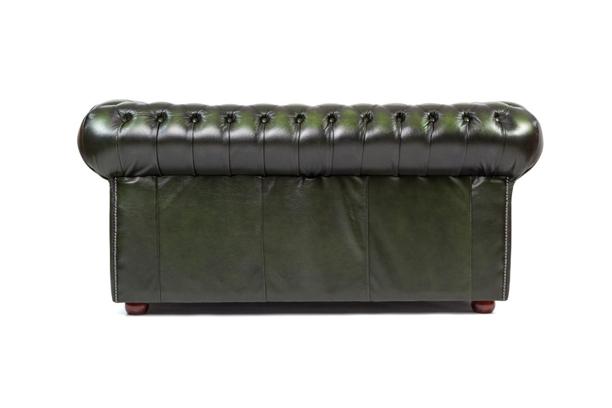 Divano chesterfield club nuovo originale inglese 2 posti verde - Antichità Sale