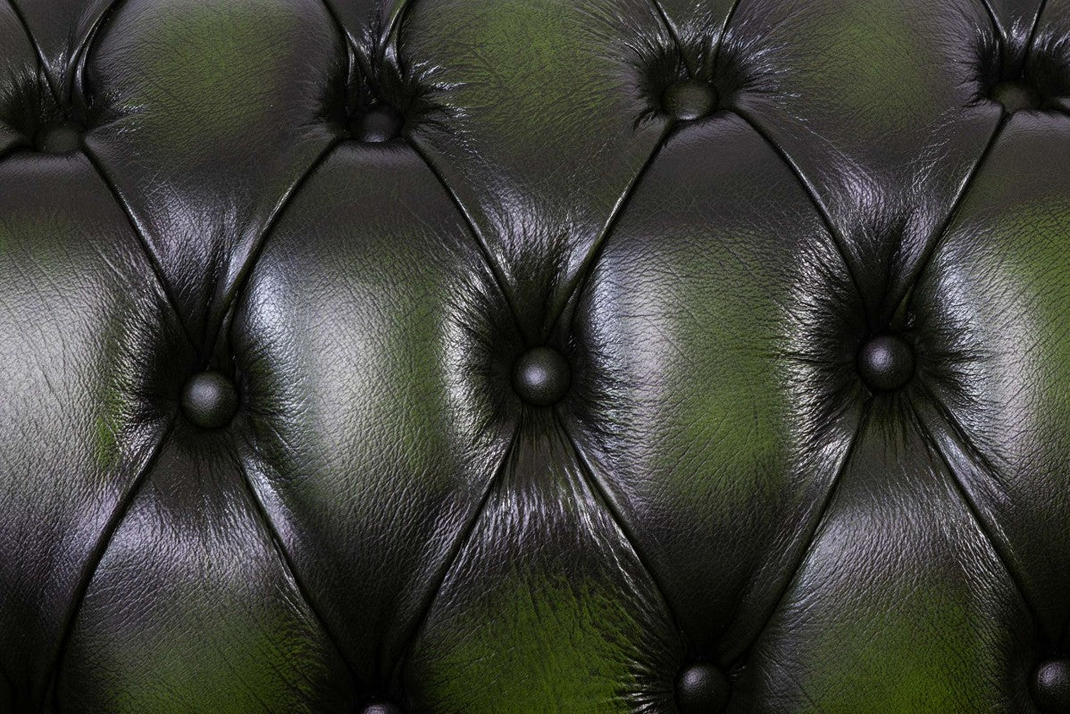 Divano chesterfield club nuovo originale inglese 2 posti verde - Antichità Sale