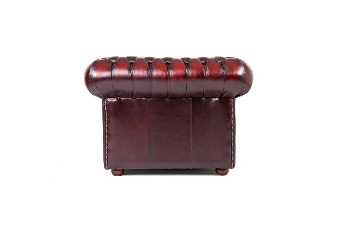 Poltrona chesterfield club nuova originale inglese bordeaux - Antichità Sale