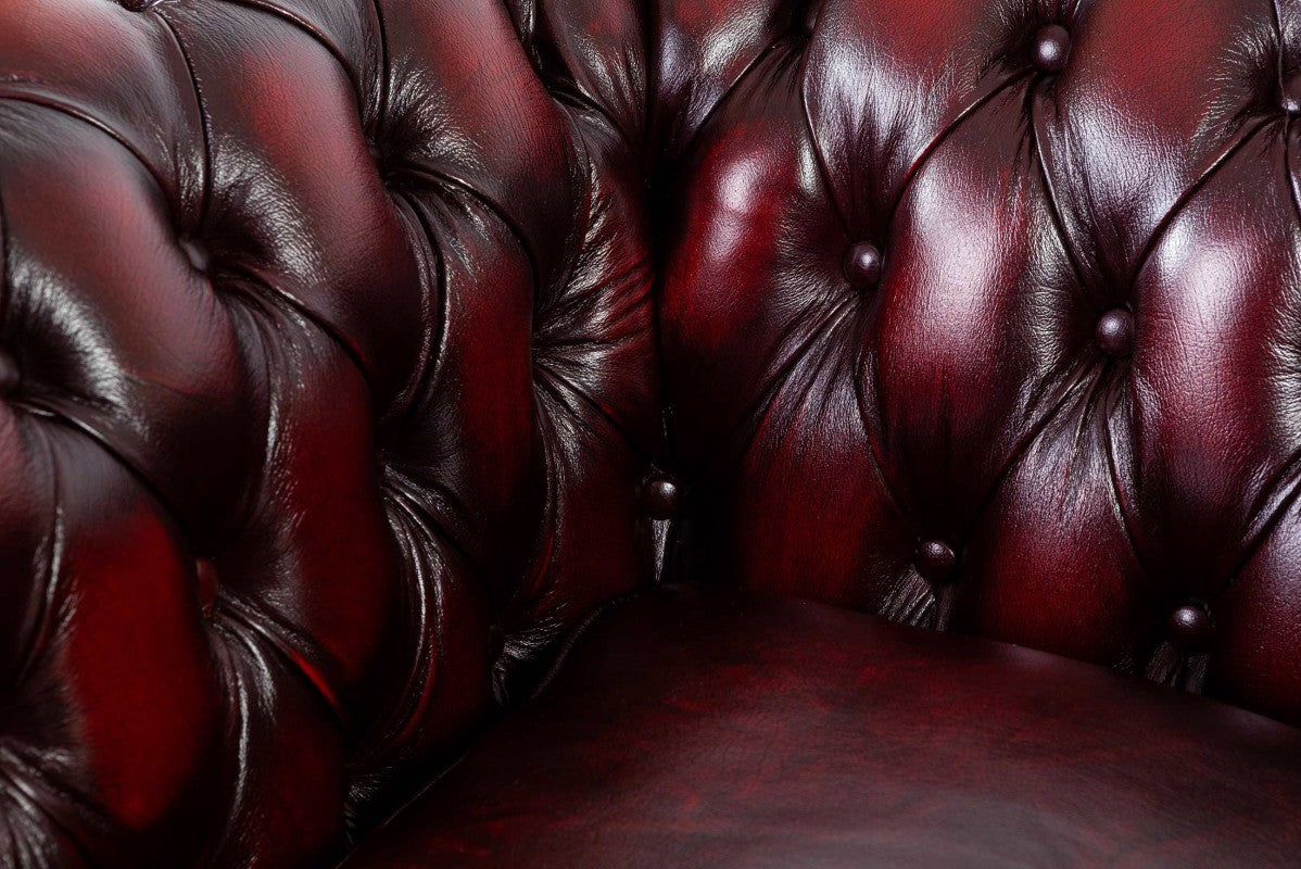 Poltrona chesterfield club nuova originale inglese bordeaux - Antichità Sale
