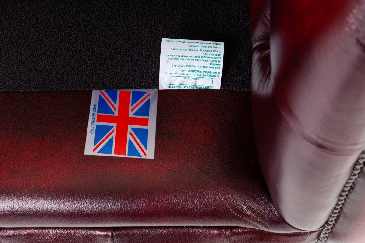 Poltrona chesterfield club nuova originale inglese bordeaux - Antichità Sale