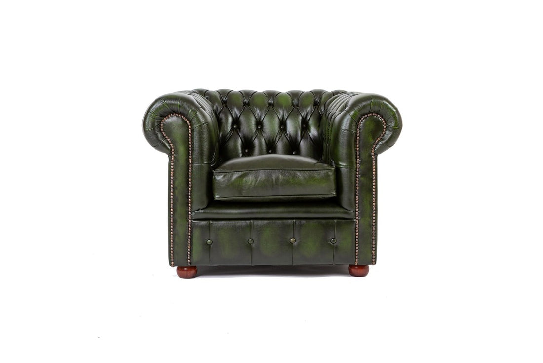 Poltrona chesterfield club nuova originale inglese verde