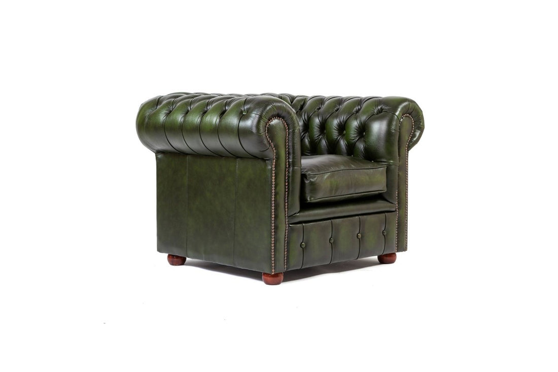 Poltrona chesterfield club nuova originale inglese verde