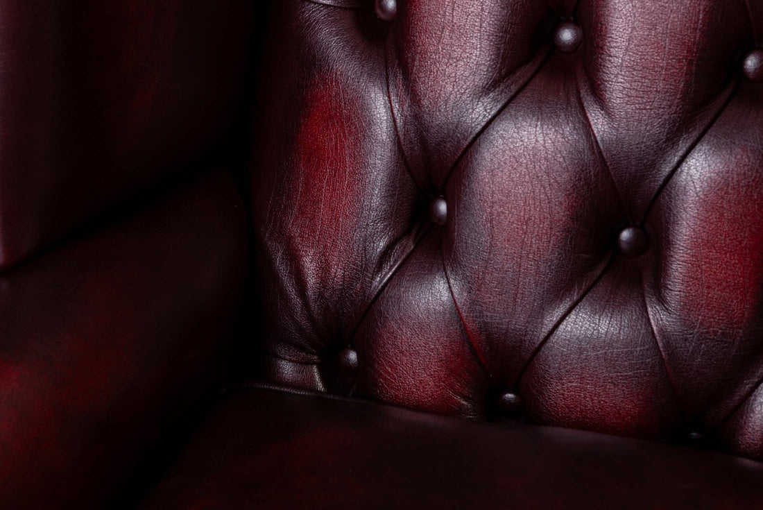 Poltrona chesterfield Queen Anne nuova originale inglese bordeaux