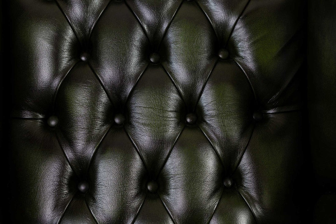 Poltrona chesterfield Queen Anne nuova originale inglese verde