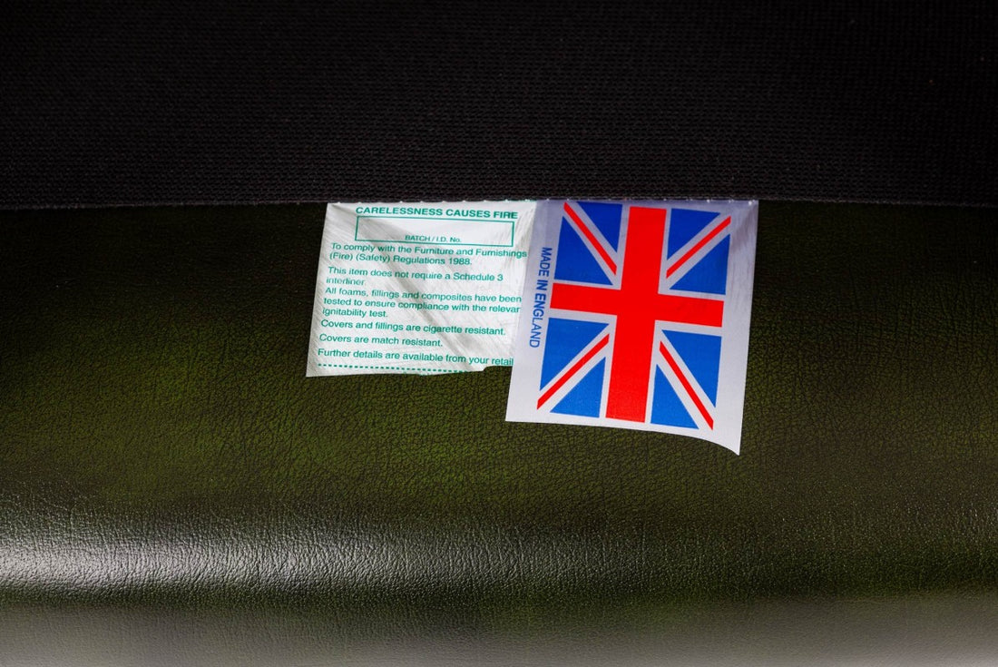 Poltrona chesterfield Queen Anne nuova originale inglese verde