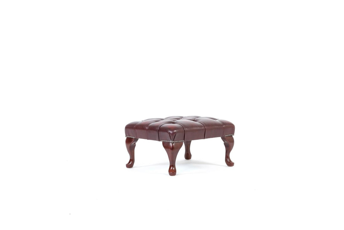 Poggiapiedi chesterfield nuovo originale inglese bordeaux