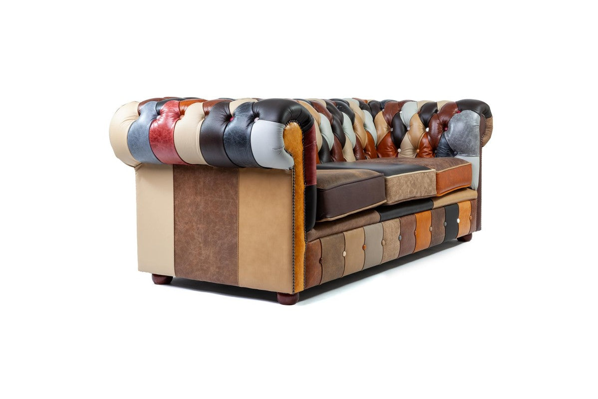 Divano chesterfield club nuovo originale inglese 3 posti Harlequin - Antichità Sale