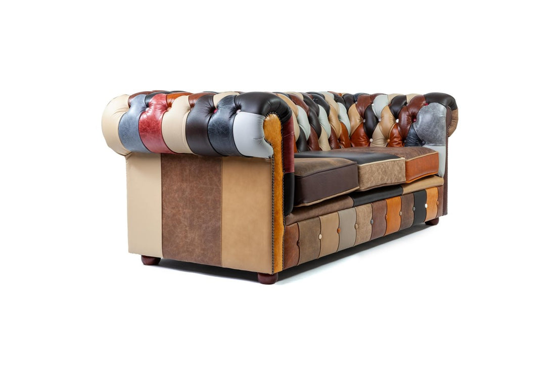Divano chesterfield club nuovo originale inglese 3 posti Harlequin