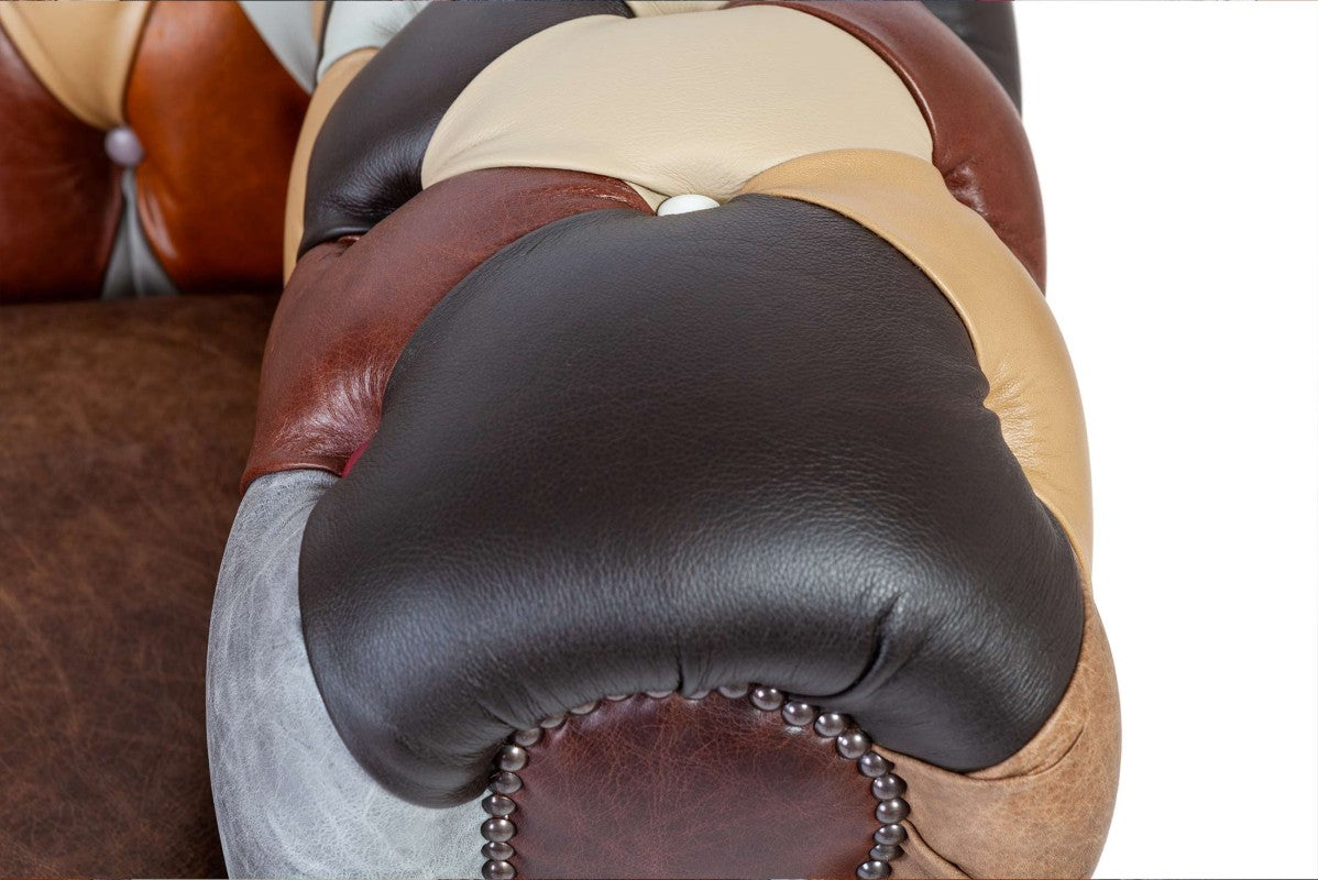 Divano chesterfield club nuovo originale inglese 3 posti Harlequin - Antichità Sale