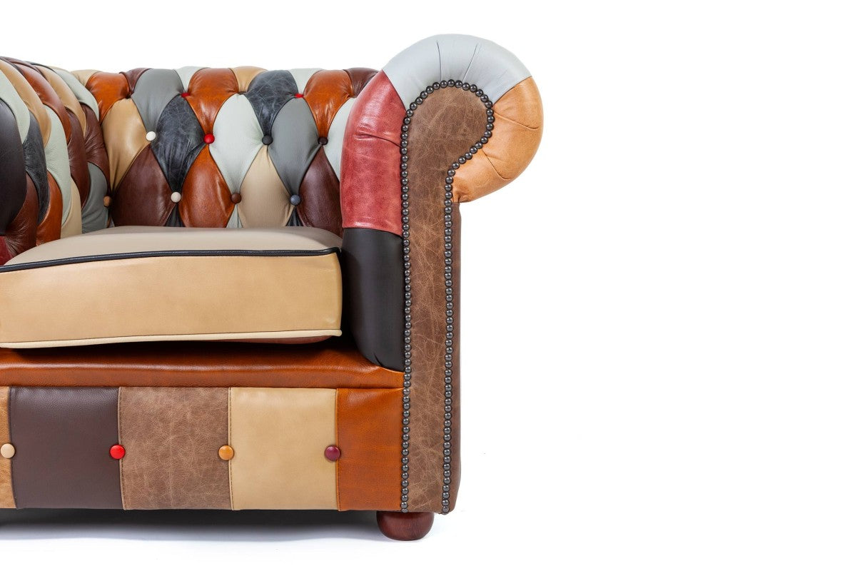 Poltrona chesterfield club nuova originale inglese Harlequin - Antichità Sale