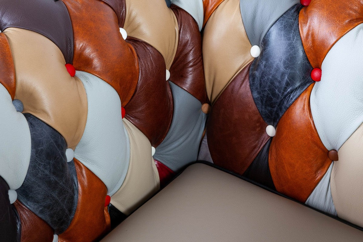 Poltrona chesterfield club nuova originale inglese Harlequin - Antichità Sale