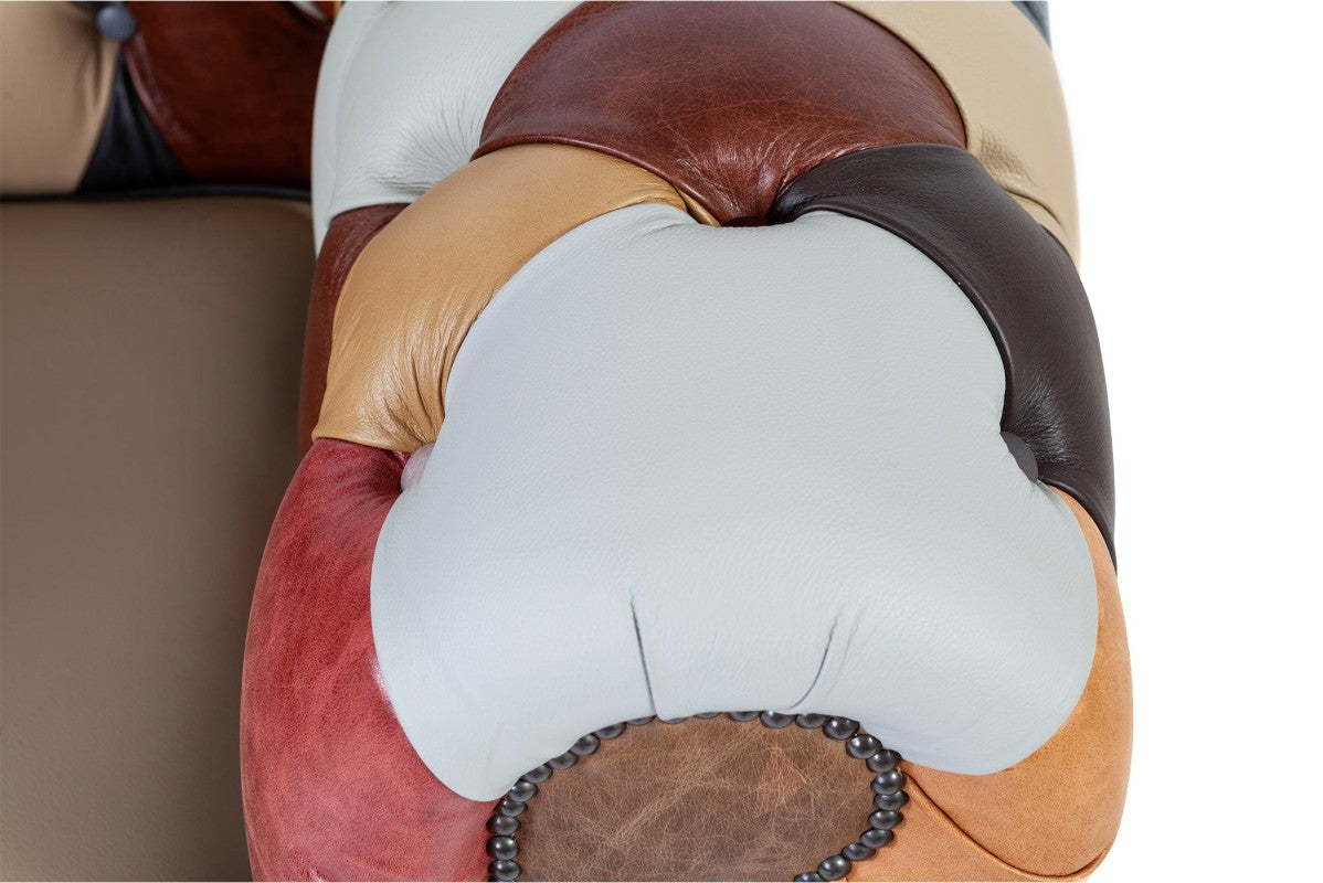 Poltrona chesterfield club nuova originale inglese Harlequin - Antichità Sale