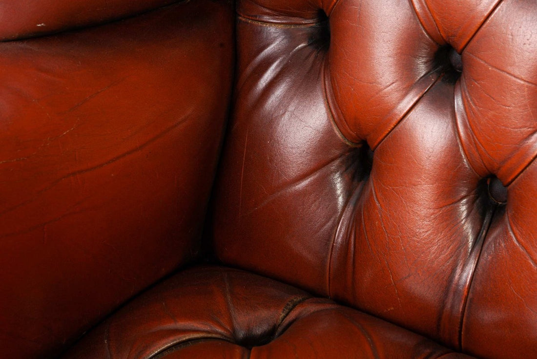 Poltrona chesterfield bergere inglese originale vintage marrone anni '70