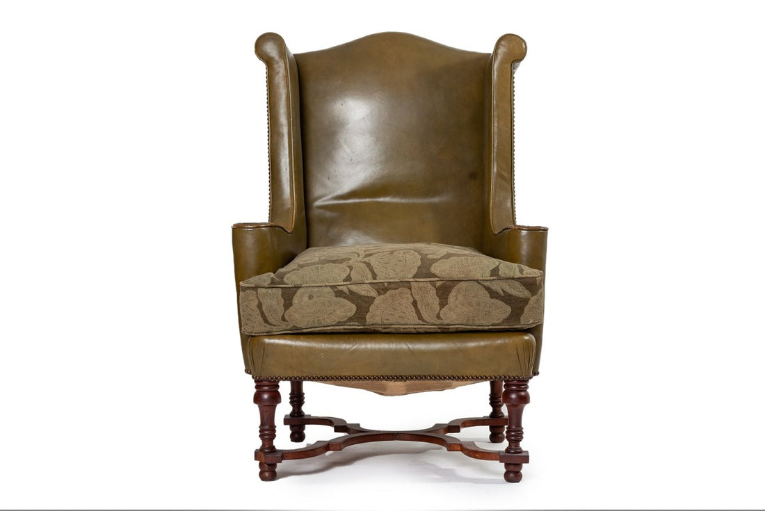Coppia di poltrone chesterfield bergere inglese originale verde