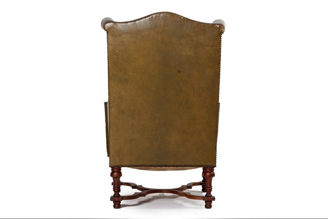 Coppia di poltrone chesterfield bergere inglese originale verde