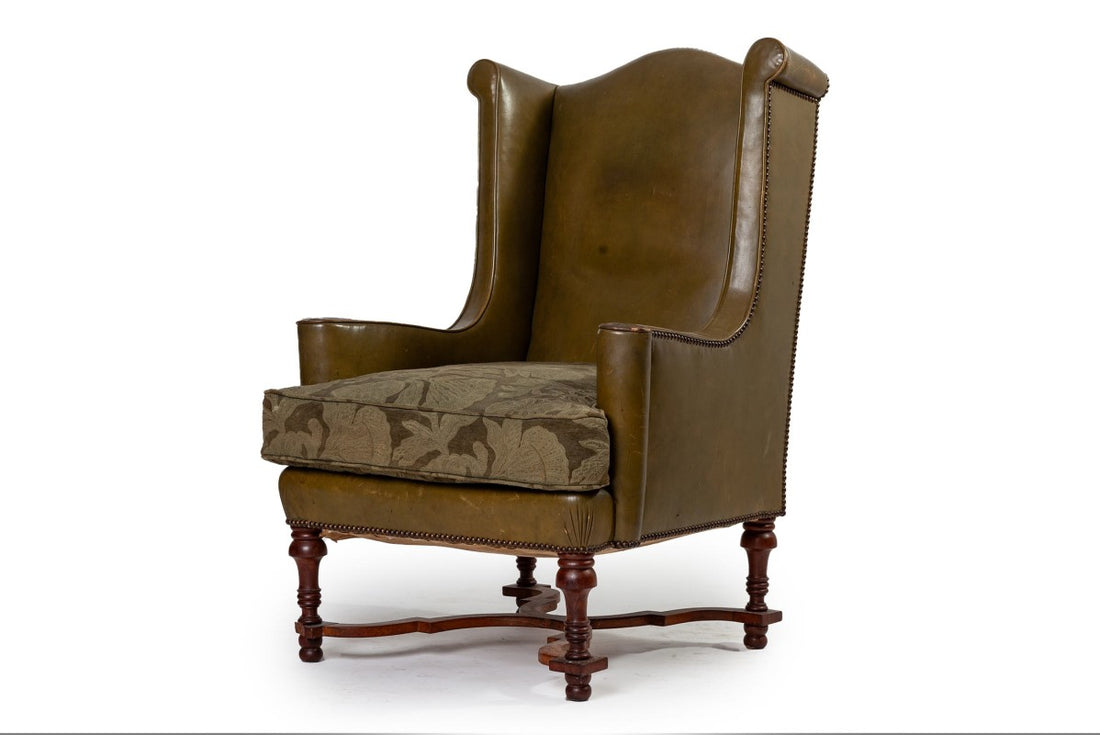 Coppia di poltrone chesterfield bergere inglese originale verde