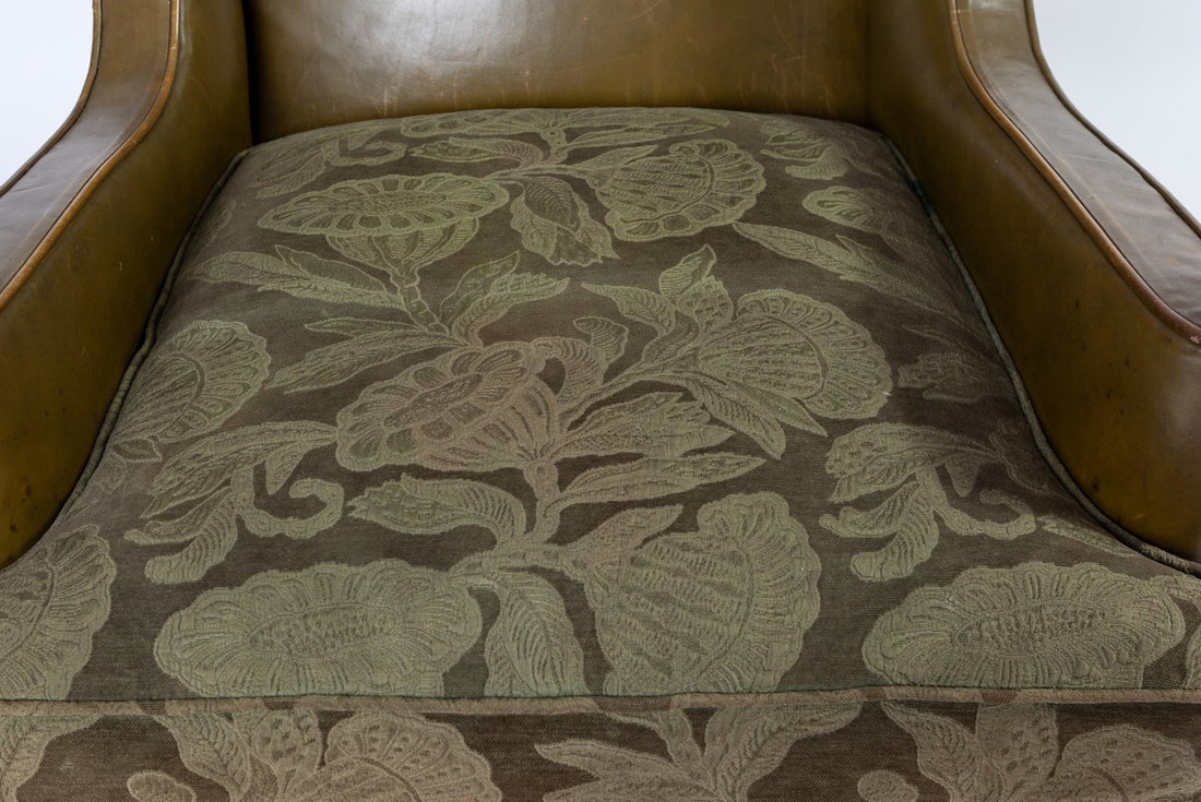 Coppia di poltrone chesterfield bergere inglese originale verde