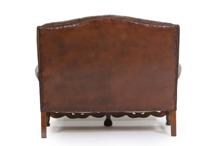 Divano 2 posti chesterfield bergere vintage inglese marrone