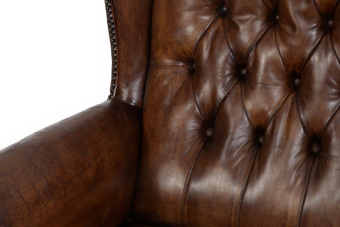 Divano 2 posti chesterfield bergere vintage inglese marrone