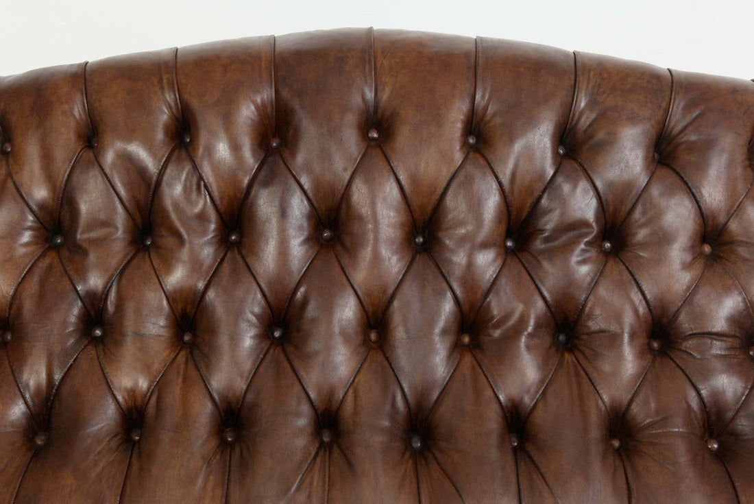 Divano 2 posti chesterfield bergere vintage inglese marrone