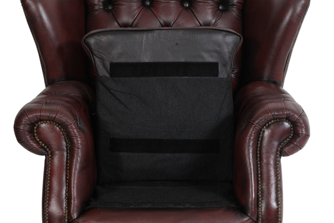 Poltrona chesterfield bergere vintage inglese originale marrone