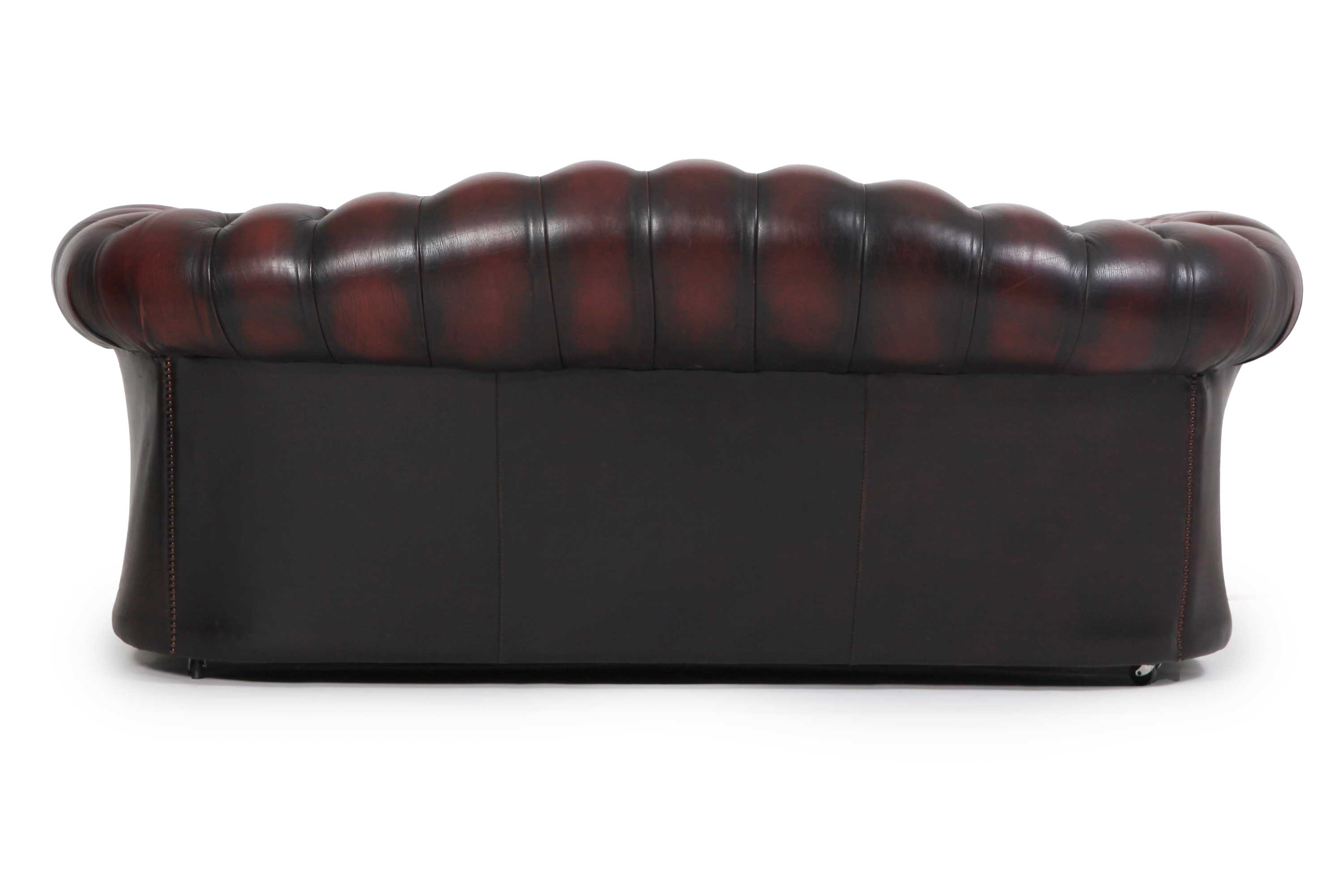 Divano chesterfield 3 posti club marrone vintage originale - Antichità Sale