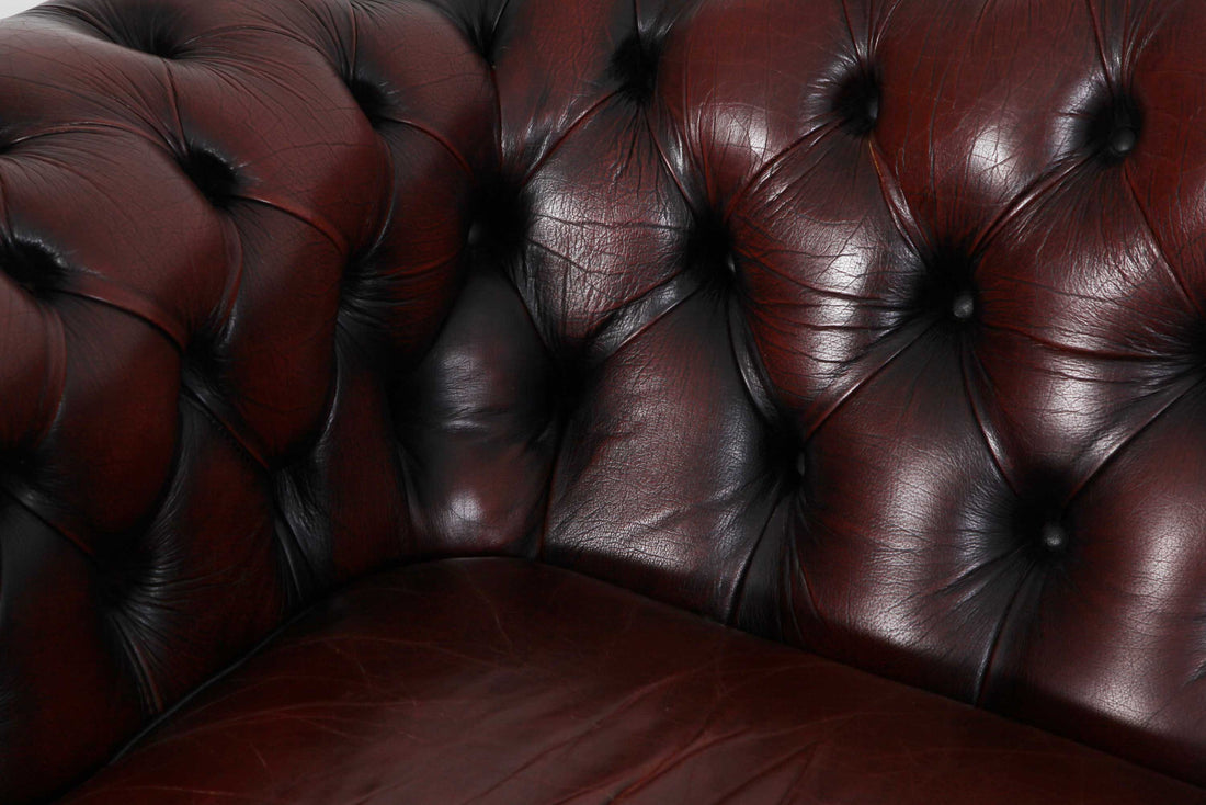 Divano chesterfield 3 posti club marrone vintage originale