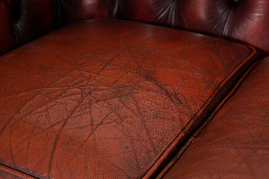 Divano 3 posti chesterfield club vintage inglese originale bordeaux