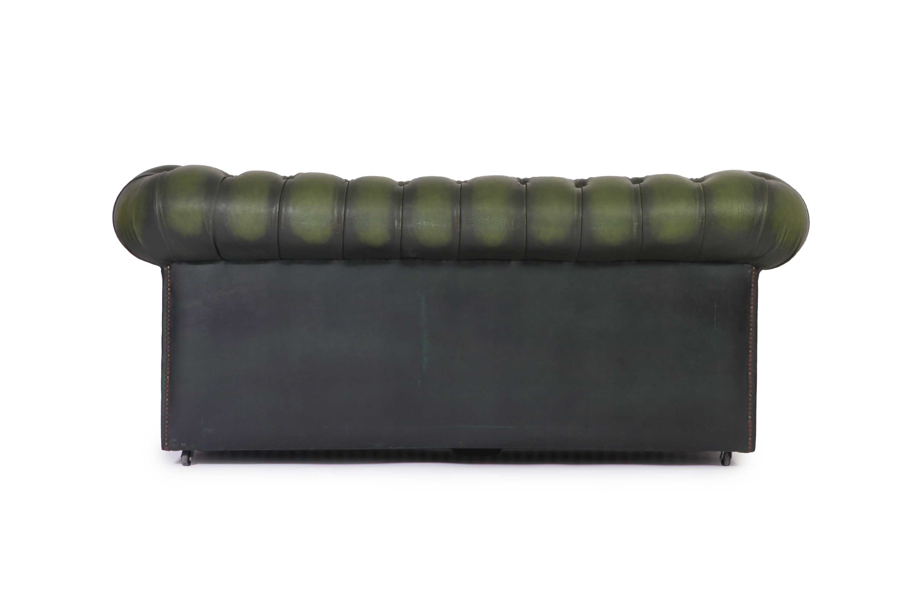 Divano 2 posti chesterfield club vintage inglese originale verde
