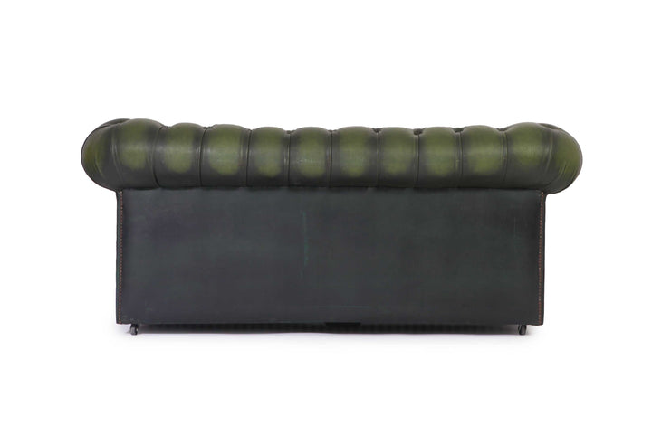 Divano 2 posti chesterfield club vintage inglese originale verde