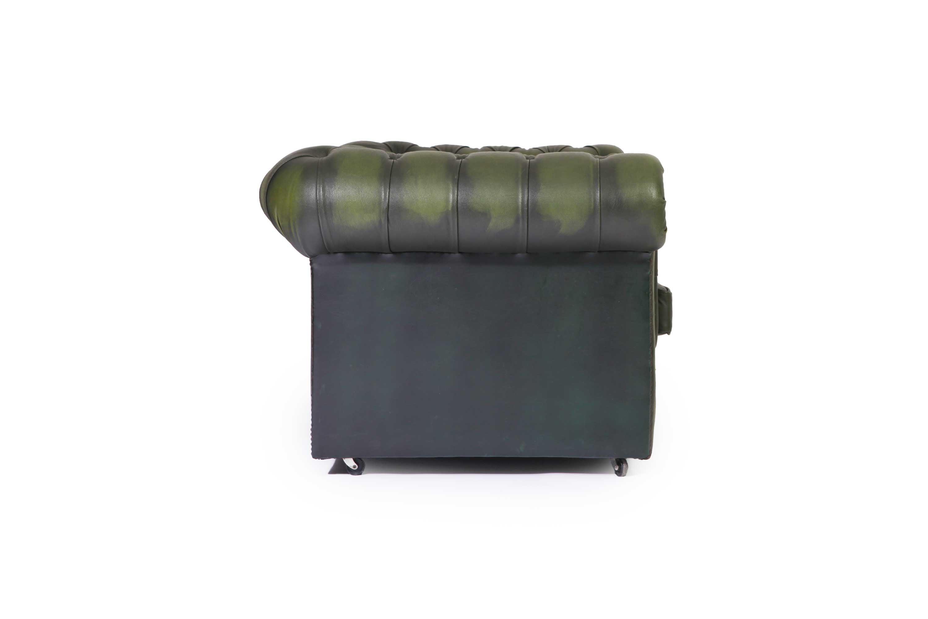 Divano 2 posti chesterfield club vintage inglese originale verde