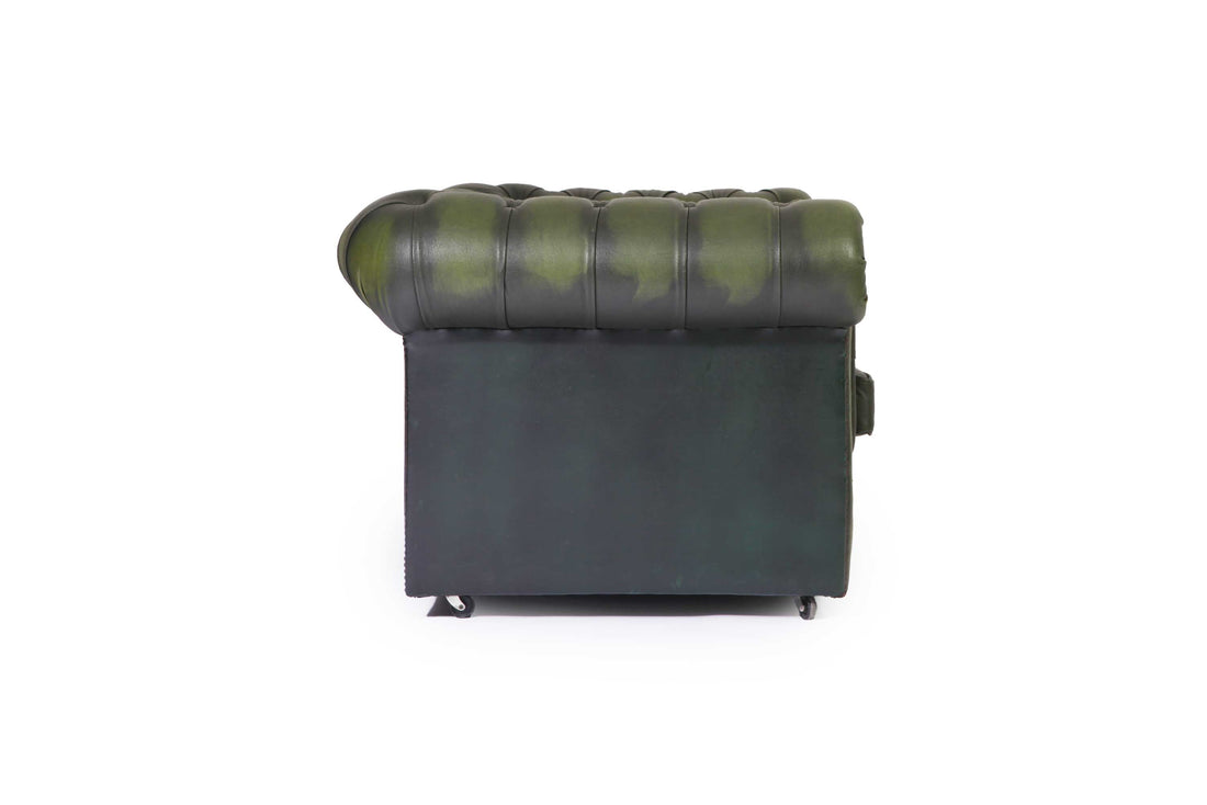 Divano 2 posti chesterfield club vintage inglese originale verde