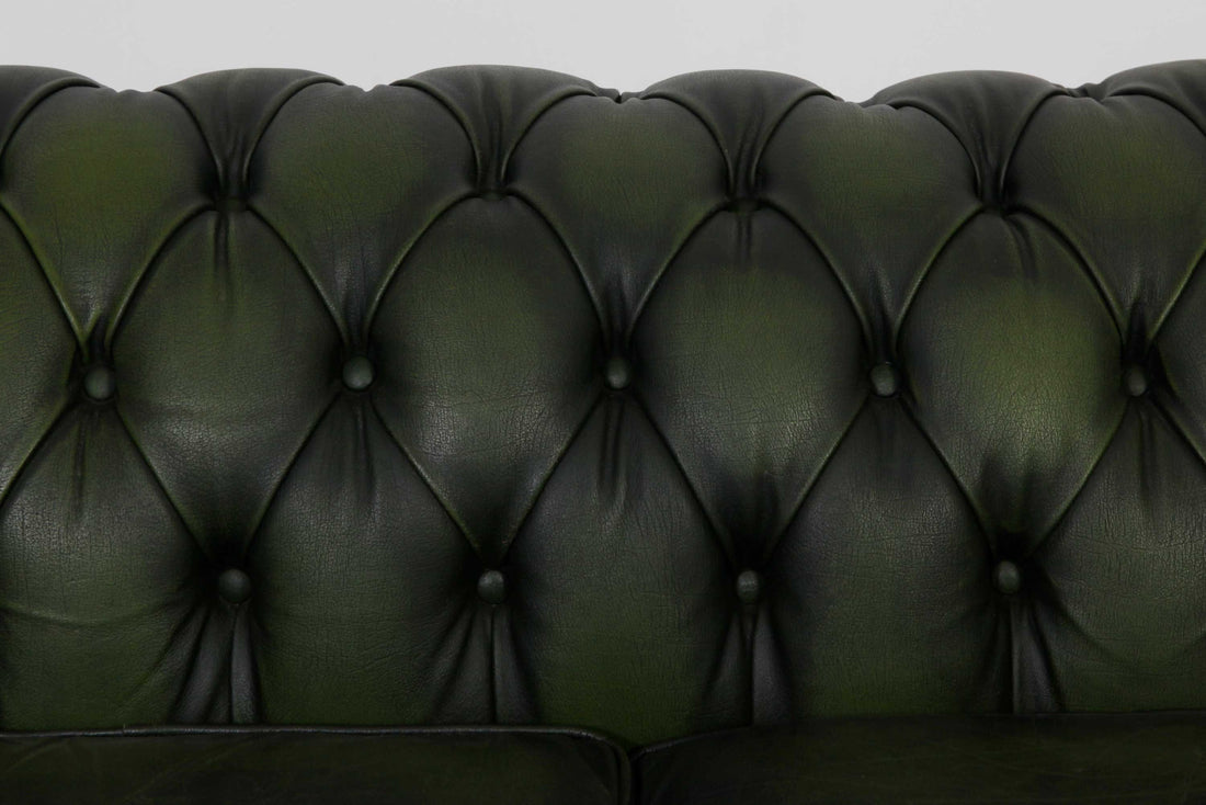 Divano 2 posti chesterfield club vintage inglese originale verde