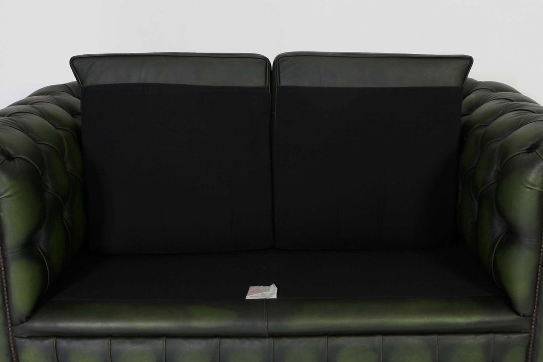 Divano 2 posti chesterfield club vintage inglese originale verde