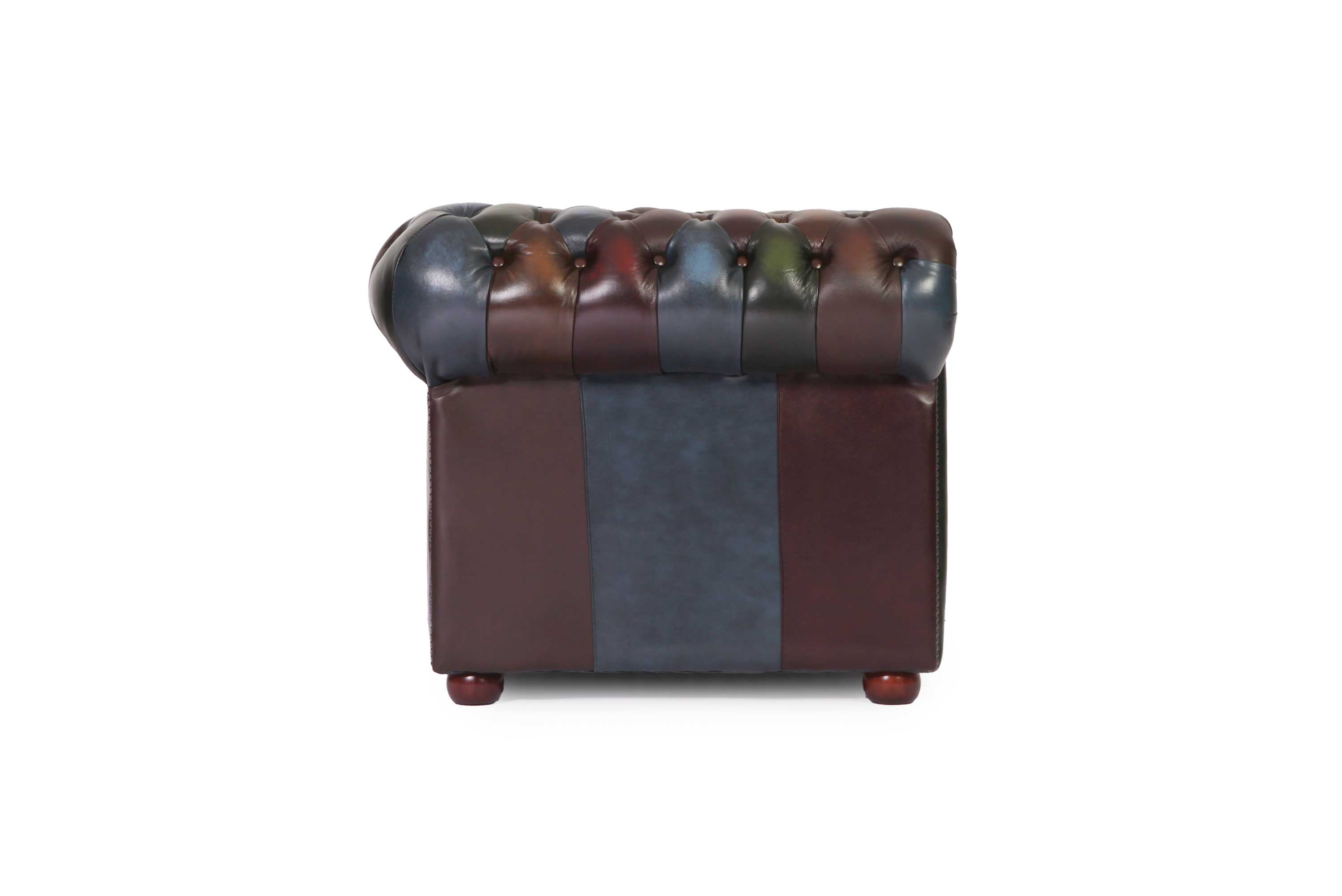 Poltrona chesterfield club nuova originale inglese harlequin patchwork