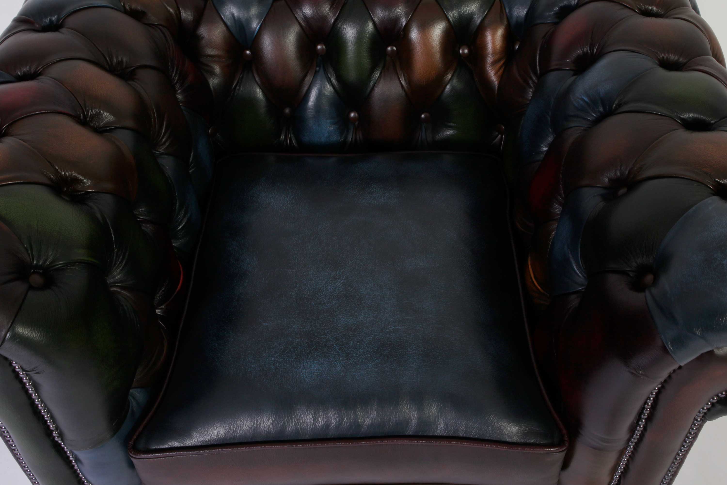 Poltrona chesterfield club nuova originale inglese harlequin patchwork