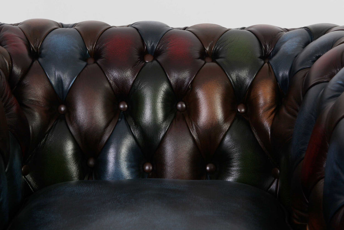 Poltrona chesterfield club nuova originale inglese harlequin patchwork
