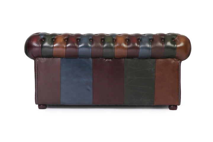 Divano 2 posti chesterfield club nuovo originale inglese harlequin patchwork