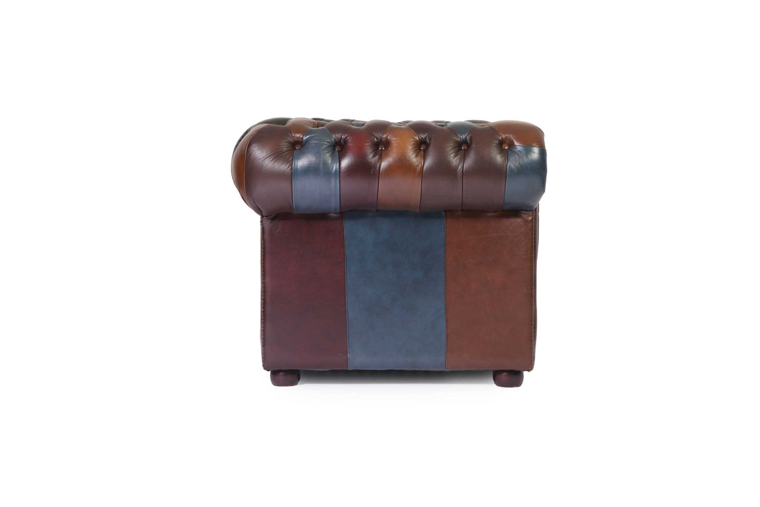 Divano 2 posti chesterfield club nuovo originale inglese harlequin patchwork