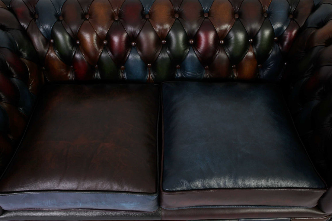 Divano 2 posti chesterfield club nuovo originale inglese harlequin patchwork